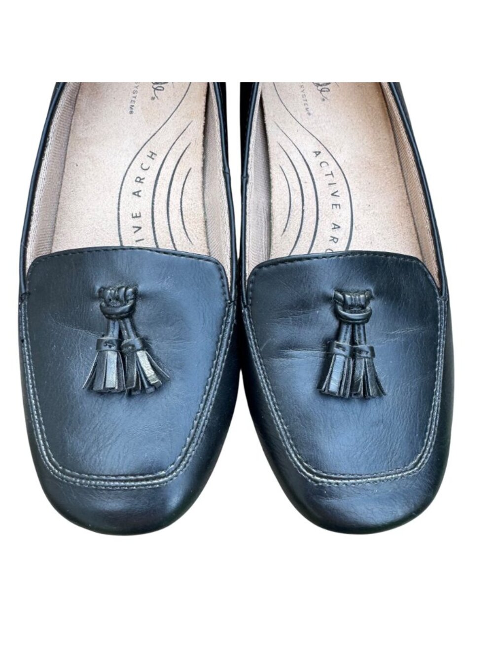 Life Stride Ballad Black Loafers Flats Womens Size 7 Comfort Tassel Arch Support - Picture 8 of 15